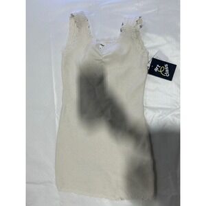 Art Class Girls Cream Knit Ruffle Strap Dress Size M 8 NWT Sweetheart Neckline